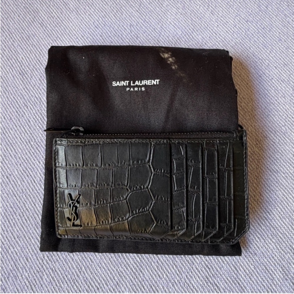 SAINT LAURENT crock embossed wallet - Picture 5 of 5
